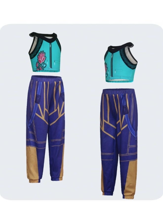 JAYATO Halloween K-POP Demon Hunters Team Cosplay Costume, Zoey Anime Costume - (Top + Pants) 130 cm for Girls, Birthday Gifts - Image 4